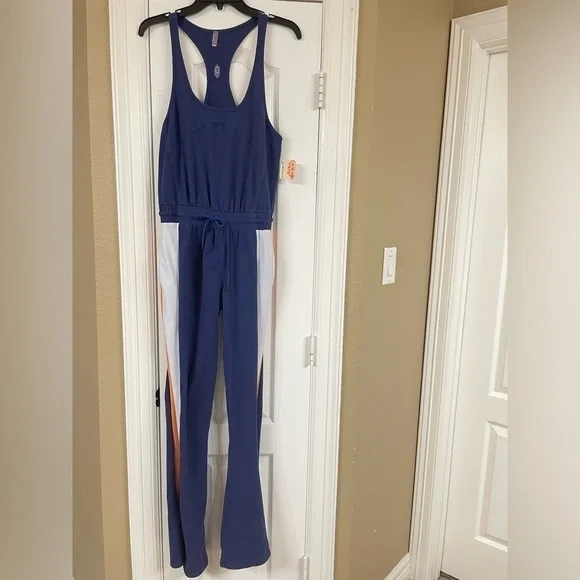 FREE PEOPLE Indigo New Flow Flare Onesie - Picture 2 of 11